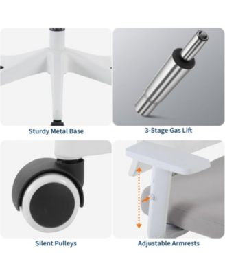 Ergonomic Desk Chair Reclining,High Back Mesh Office Chair,Full Ergonomic Support,Space-Saving Flip-Up Arms,Adjustable Headrest