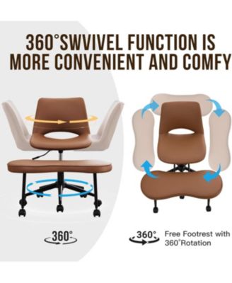 Ergonomic Cross Legged Office Chair with High Lumbar Support, Adjustable Height Kneeling Desk Chairs for Meditation,ADHD,Yoga