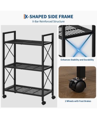 Slim Shoe Rack with Metal Frame and Fabric Shelves, Adjustable Shoe Storage Organizer for Entryway, Bedroom, Closet and Living Room