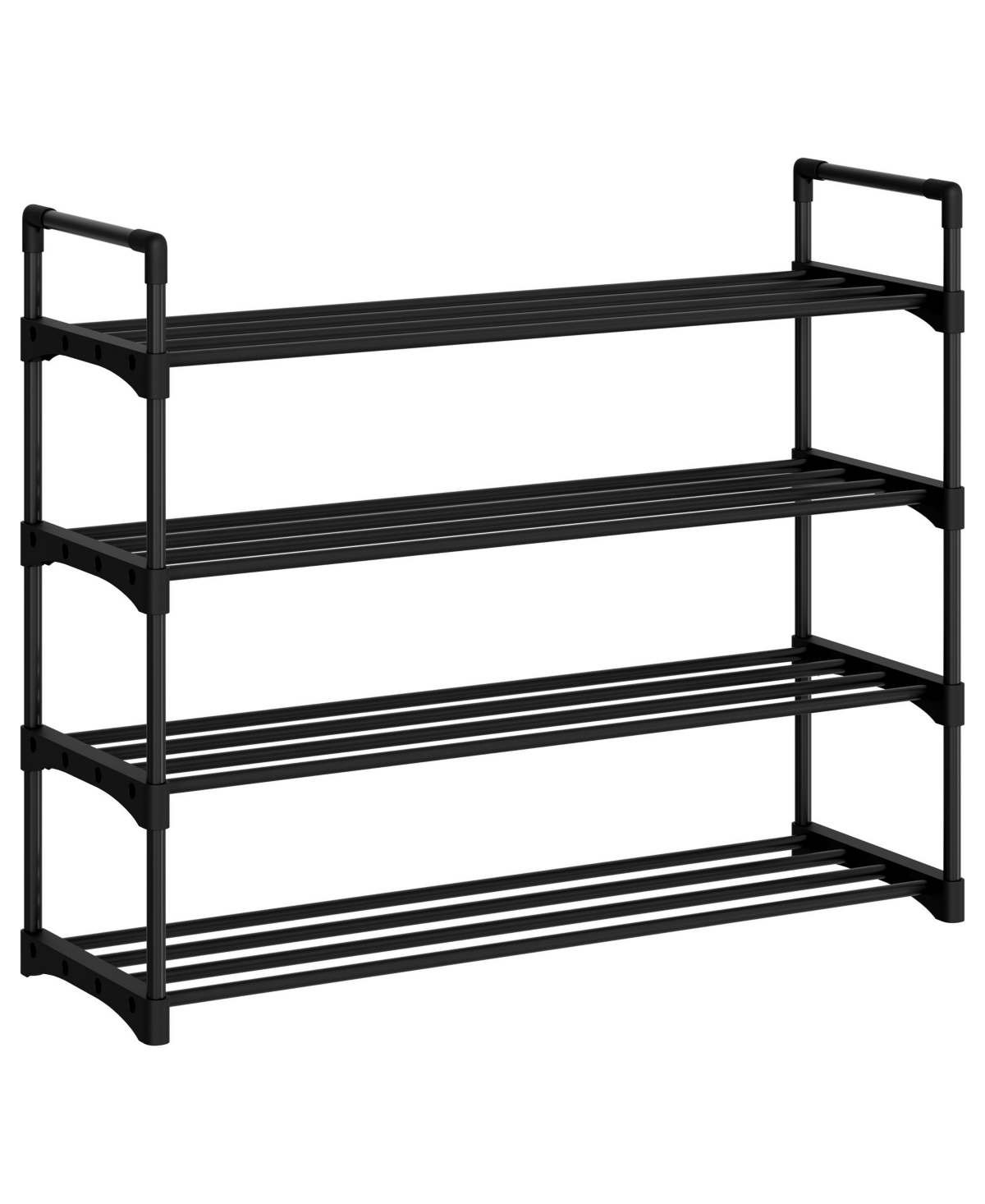 Homfan Slim Shoe Rack with Metal Frame and Fabric Shelves, Adjustable Shoe Storage Organizer for Entryway, Bedroom