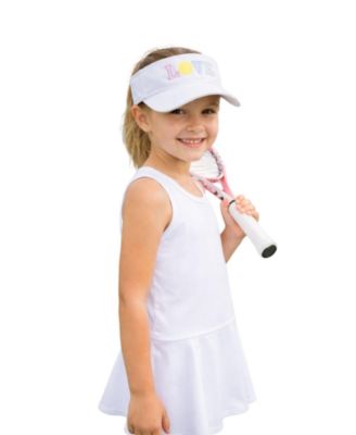 Girls Bits and Bows Little/Big Love Tennis Bow Visor