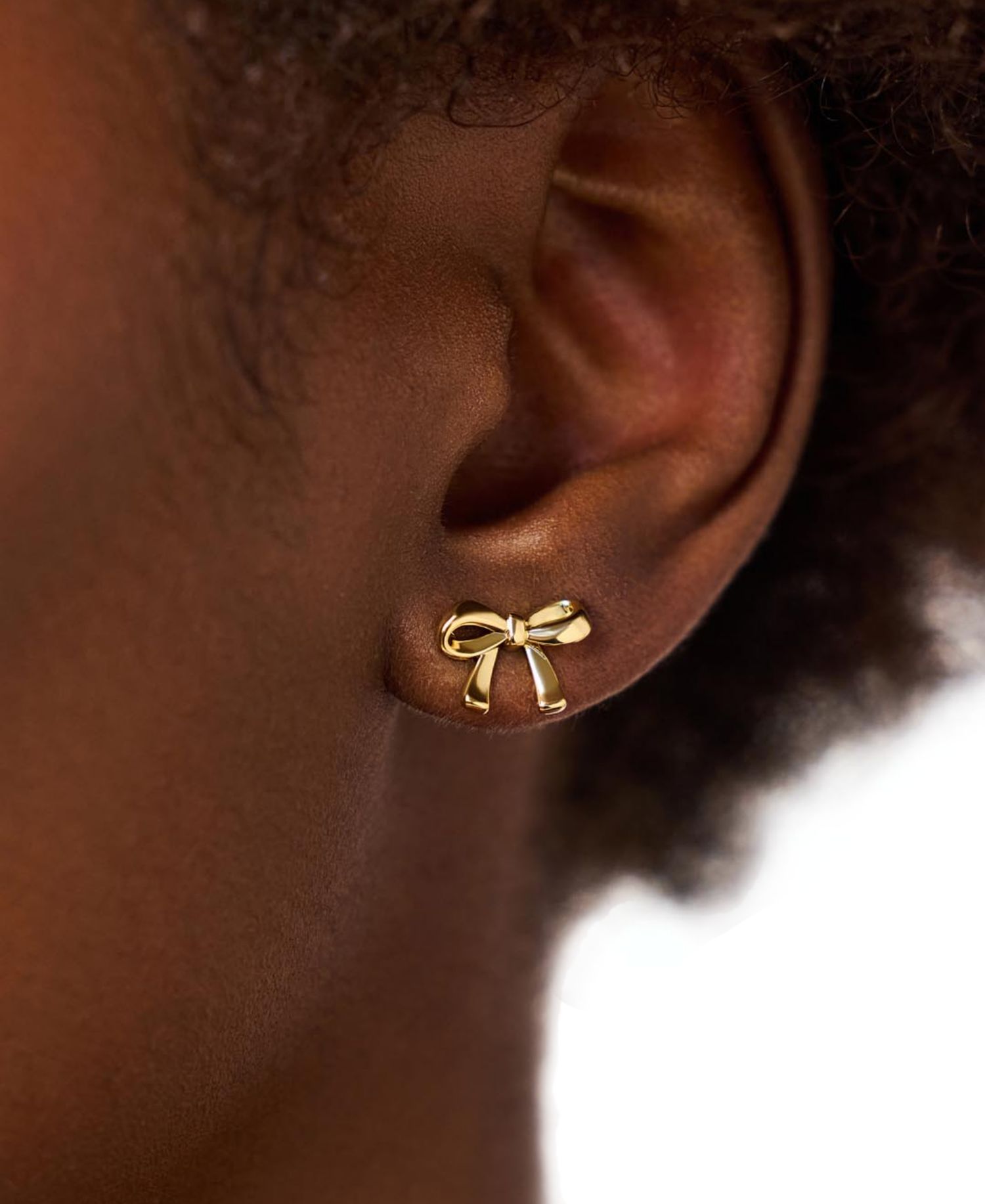 Tracy Gold-Plated Bow Earrings