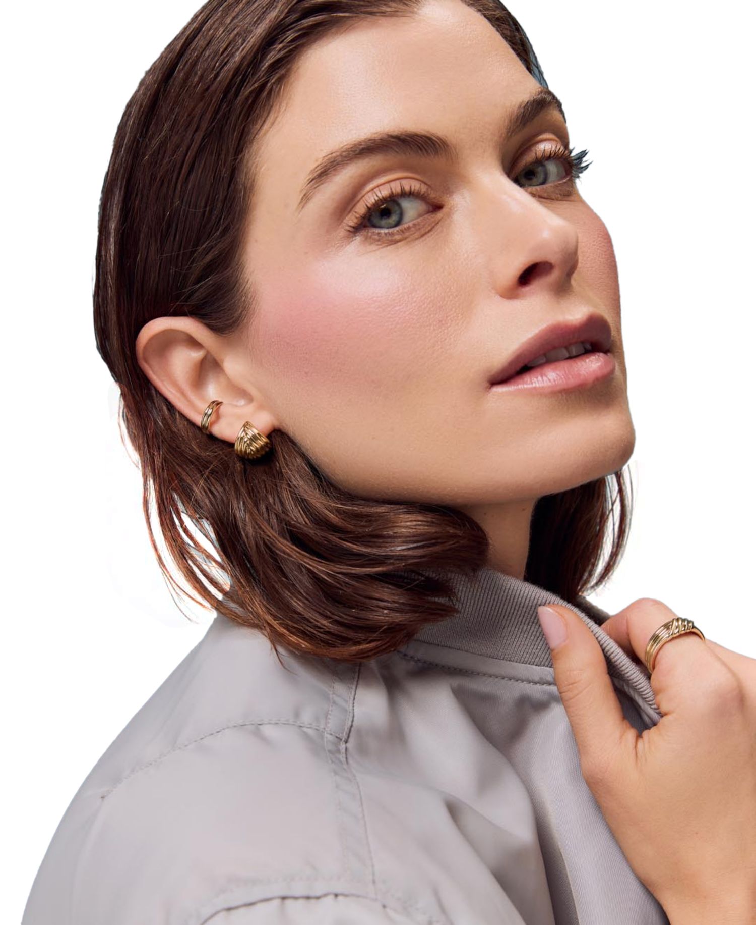 Haven Gold-Plated Huggie Earrings