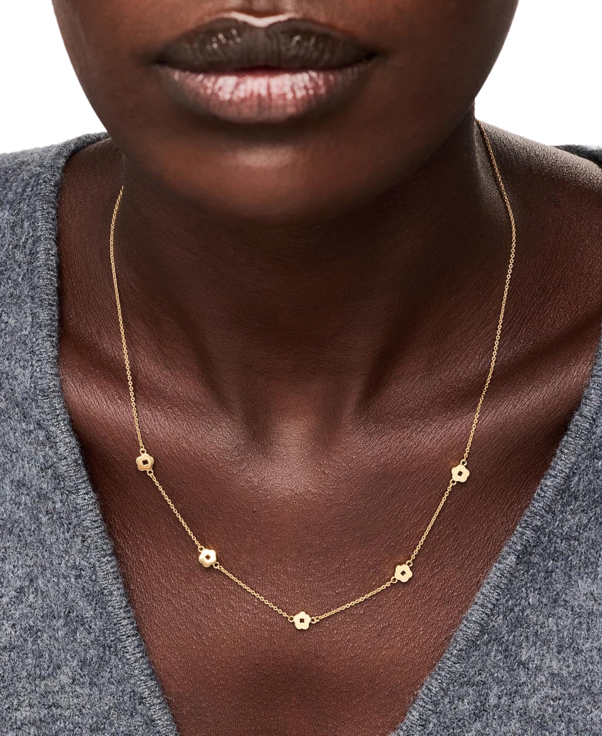 Ana Luisa Rowena Gold-Plated Flower Station Necklace