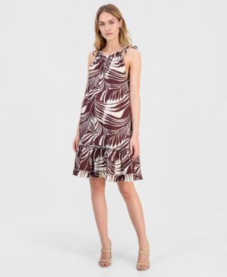 Women's Printed Halter A-Line Dress