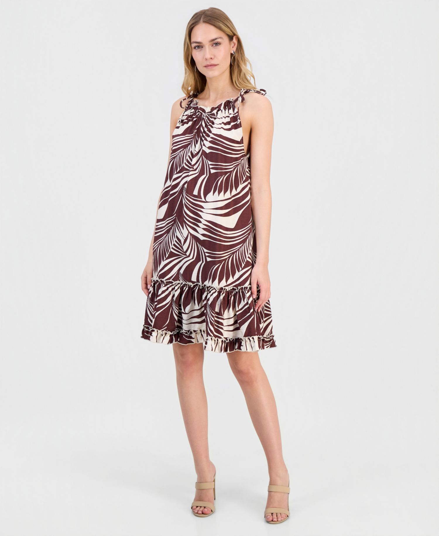 Women's Printed Halter A-Line Dress