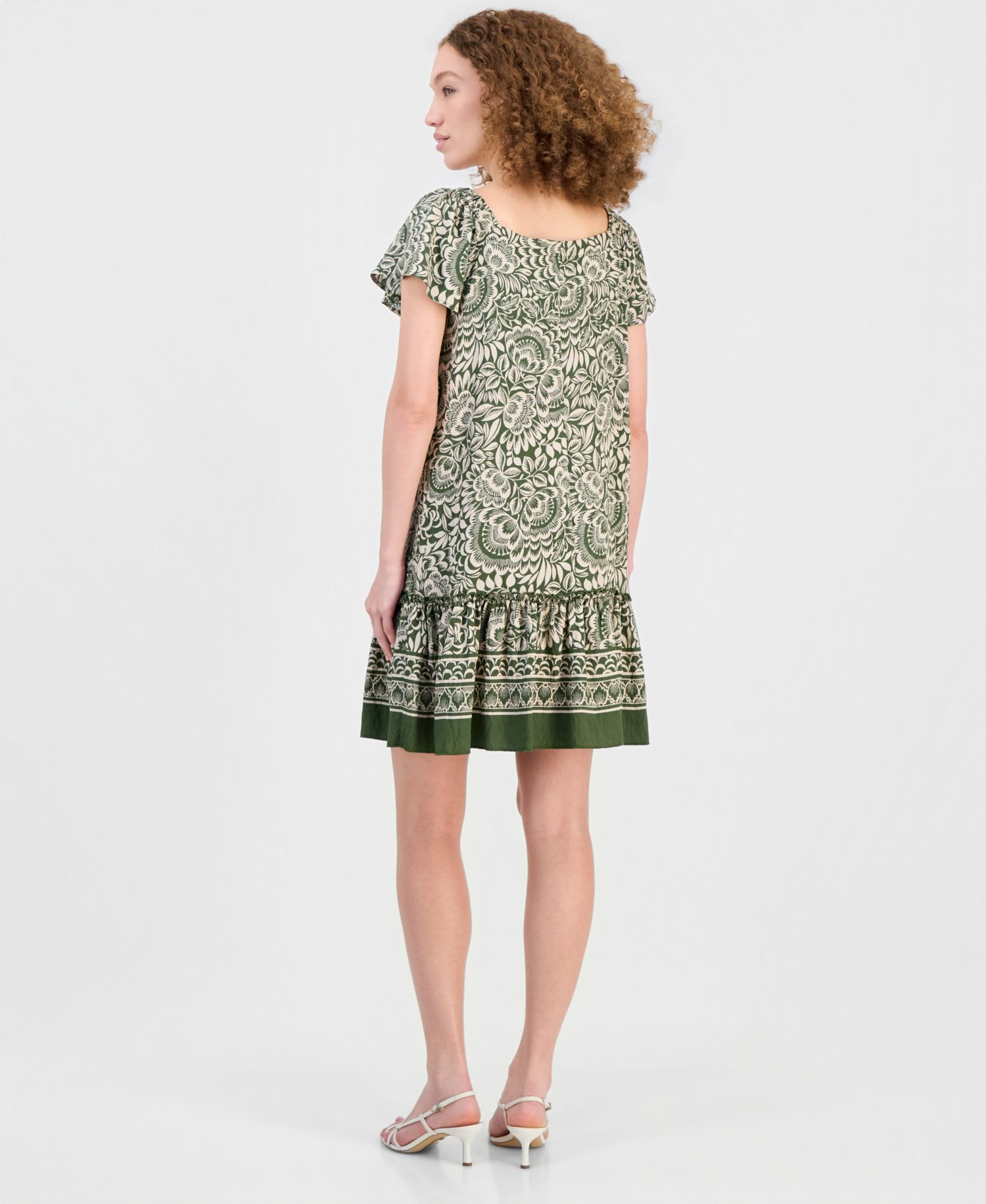 Women's On/Off-The-Shoulder Ruffle-Hem Dress