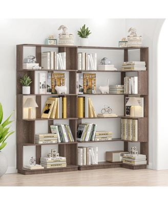 Corner Bookshelf + Bookcase Set