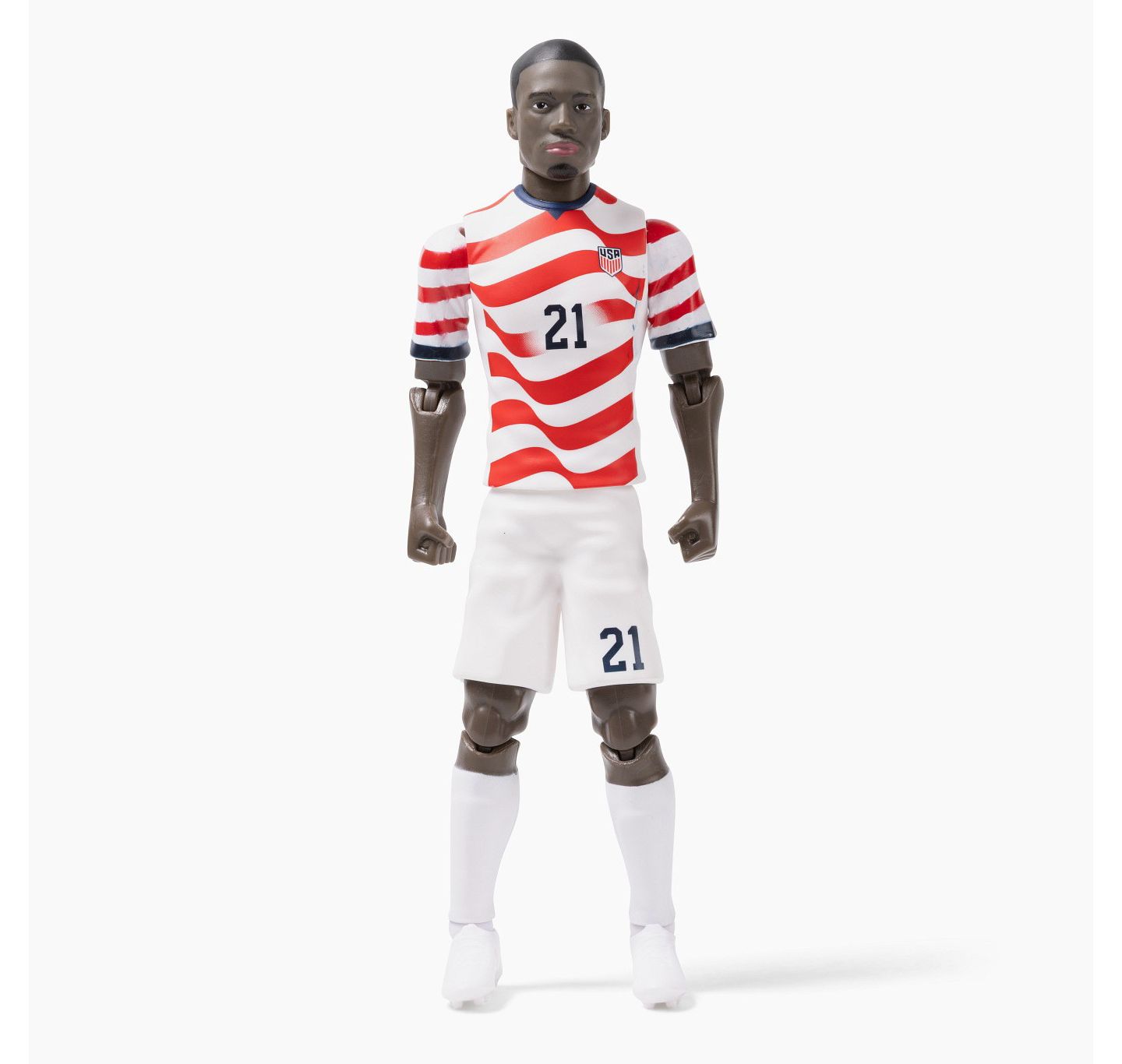 Детская фигурка Banbo Toys Tim Weah Usmnt Sockers 8" Articulated Collectible Action Figure, Ages 14+ — фото 1