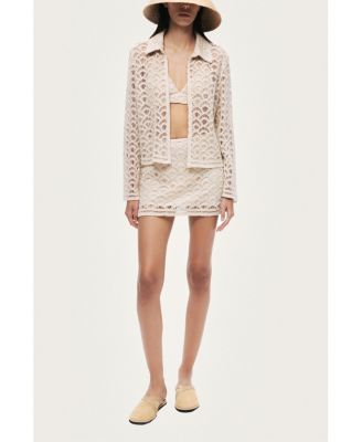 Women's High-Waisted Lace Mini Skirt