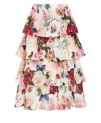 Women's Bianka Bloom Print Tiered Skirt