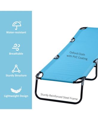 Foldable Reclining Pool and Beach Chair, Oxford, Sky