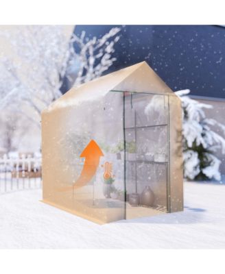 47" x 73" x 75" Walk-In Portable Garden house with Shelves,