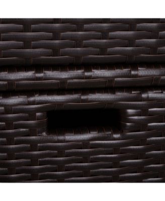 Patio Wicker Pool Cabinet, Rat Storage Cabinet Organizer