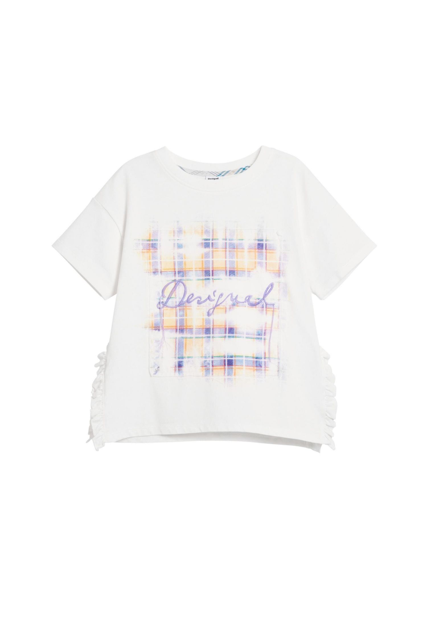 Girls's Short sleeve check t-shirt