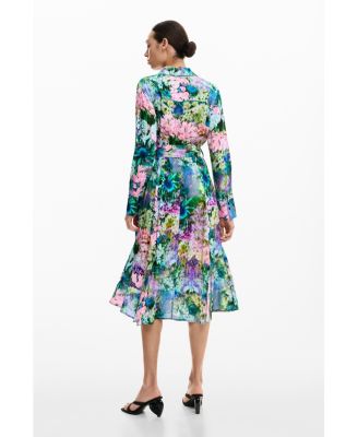 Women's Shirt Dress Garden