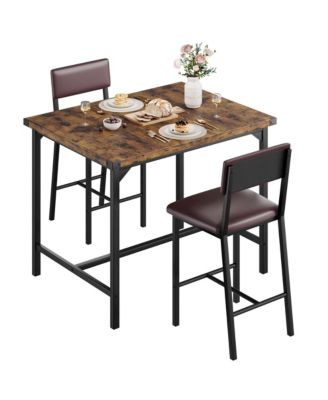 3-Piece 2-Person Counter-Height Bar Table Set