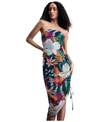 Women's Tropical Bandeau Dress