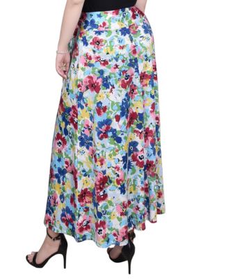 Women's Maxi Skirt With Sash Waist Tie