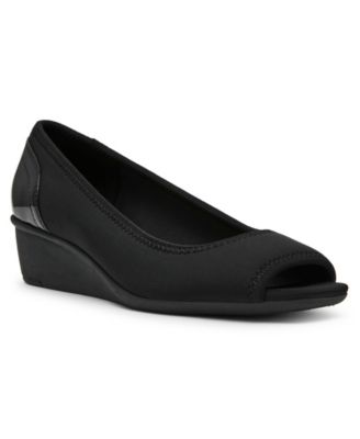 Women's Waylynn Peep-Toe Wedge Pumps