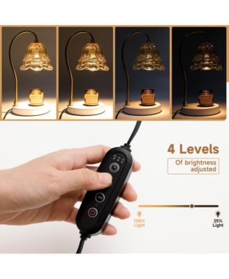 Dimmable Candle Warmer Lamp with Timer and 2 Bulbs for Home Decor