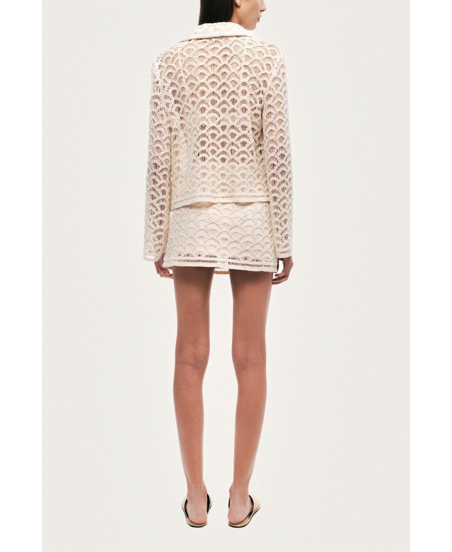 Женская куртка NOCTURNE Cropped Lace, цвет: Белый — фото 6