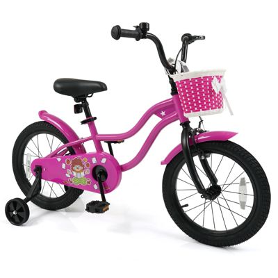 Kids Ride On Bike with Training Wheels, Beginner Toddler Bicycle