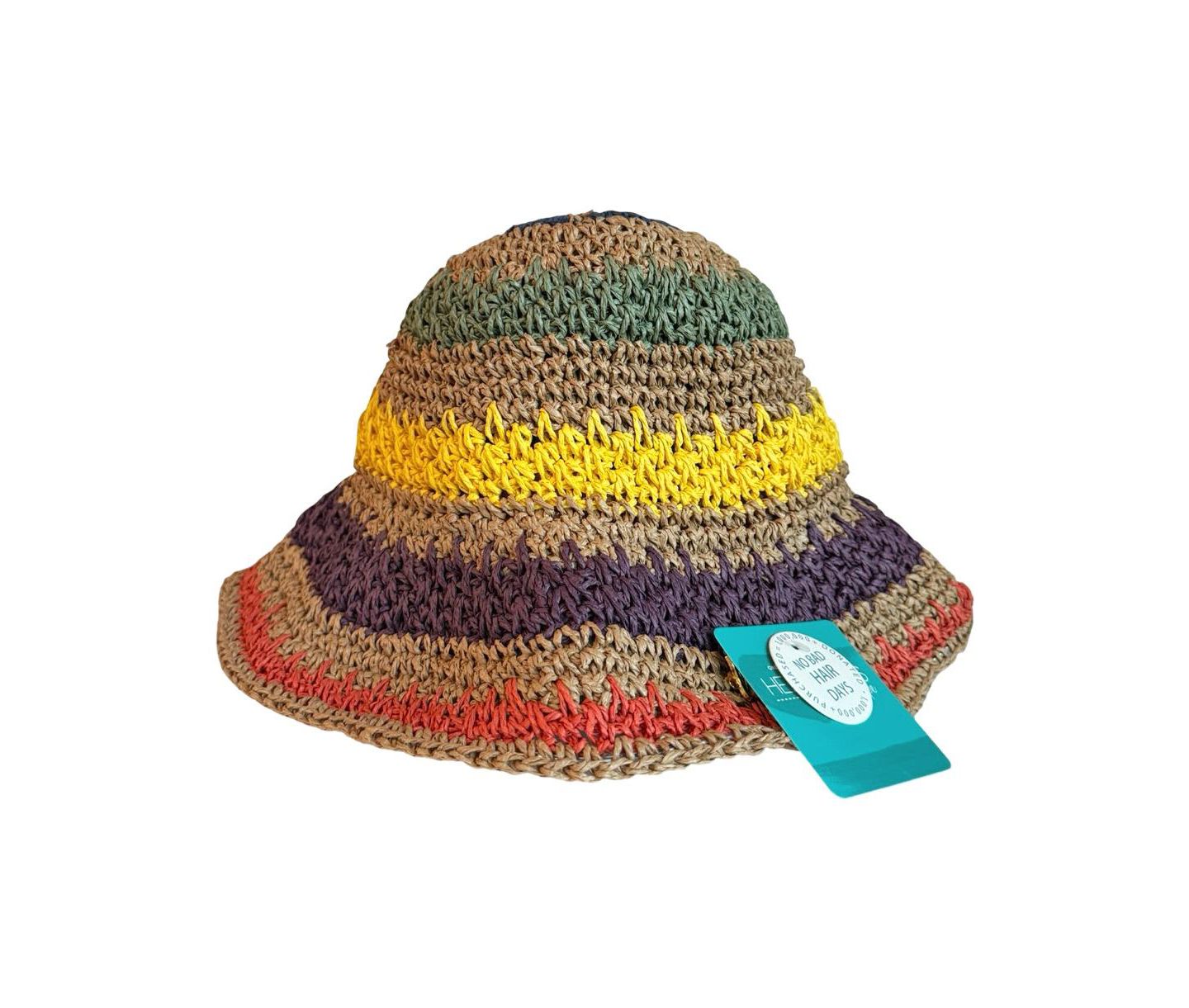 Женская панама Headbands of Hope Raffia Woven Bucket Hat, цвет: Разноцветный — фото 11