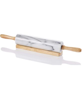 Marble Rolling Pin with Wooden Handle