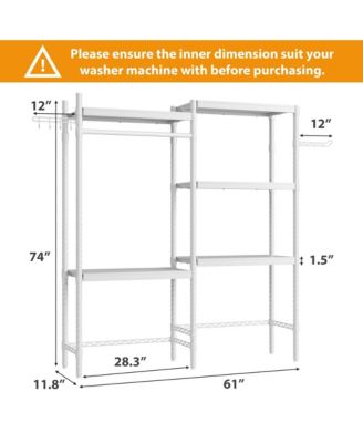 5-Tier Over-The-Washer Shelf - Adjustable Height Laundry Organizer, for Bathroom, Laundry Room
