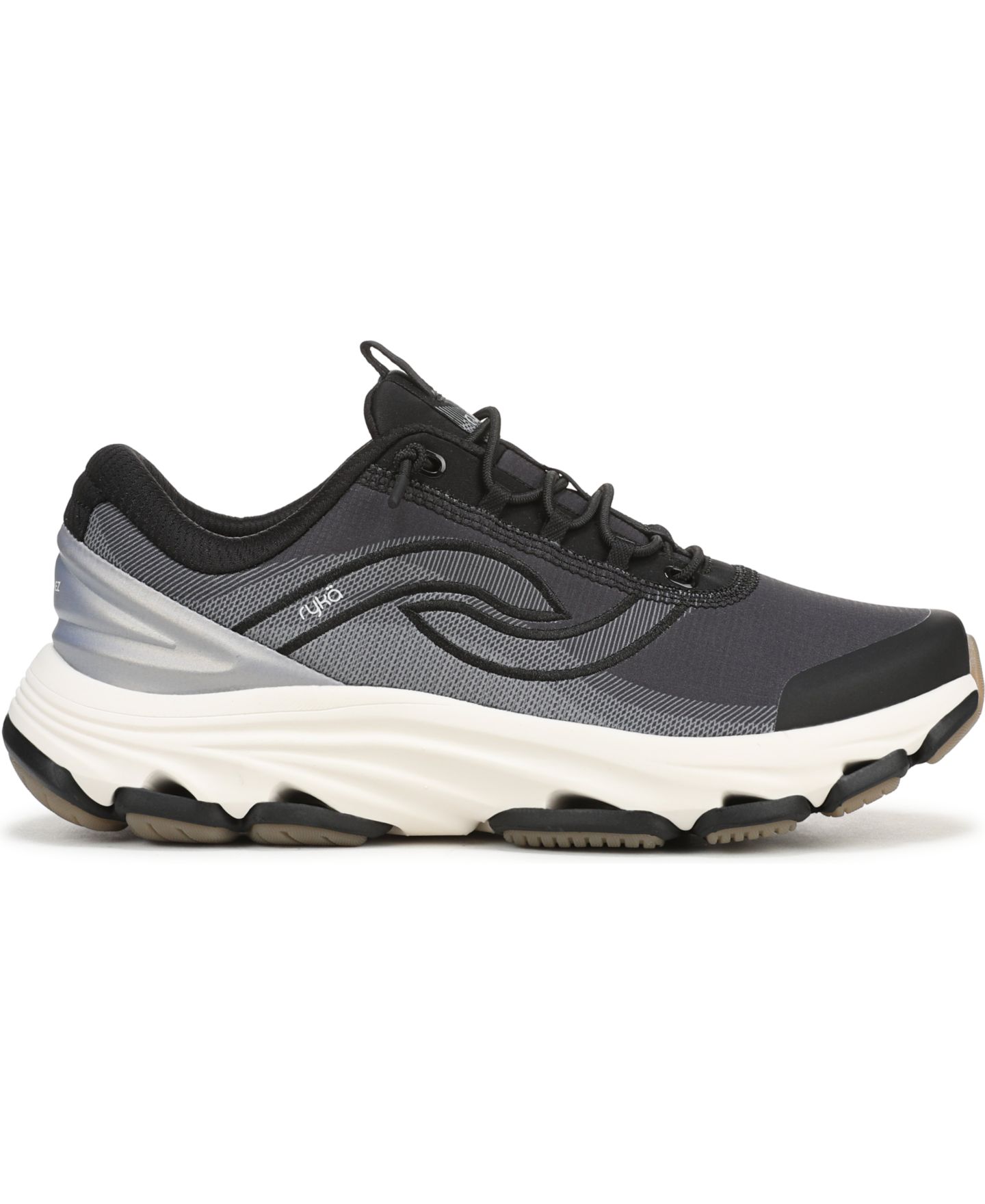 Женские кроссовки Ryka Devotion Ez 2 Lace-Up Walking, цвет: Чёрный серый — фото 2