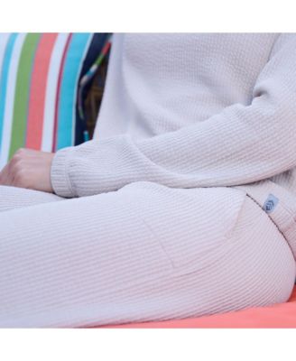 Women's Ripple Knit Long Wide Leg Pant