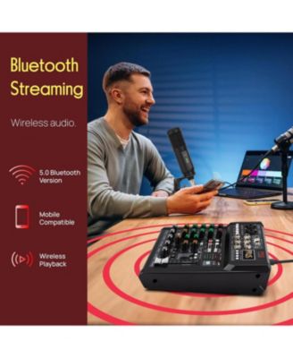 6-Channel Bluetooth Studio Mixer with DSP Effects