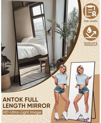 Full Length Mirror 71"x30" Oversized Floor Mirror for Living Room Cloakroom Rect Style