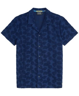 Men's French Terry Embroidered Short-Sleeve Shirt