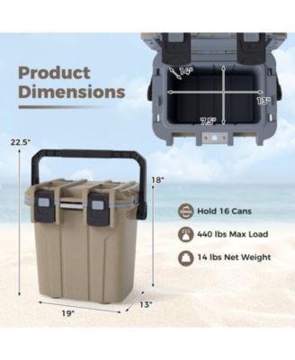 21-Quart Injection Molded Hard Cooler with 5-Day Ice Retention