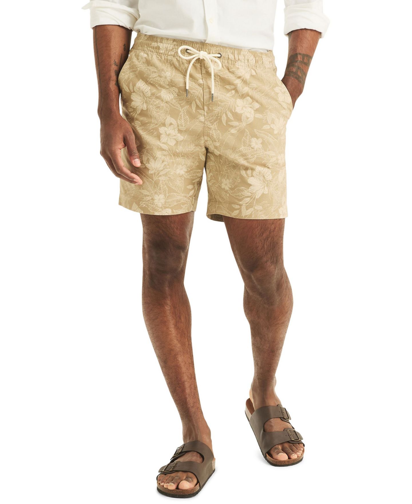 Мужские шорты Nautica 7" Printed Pull-On, цвет: Coriander — фото 1