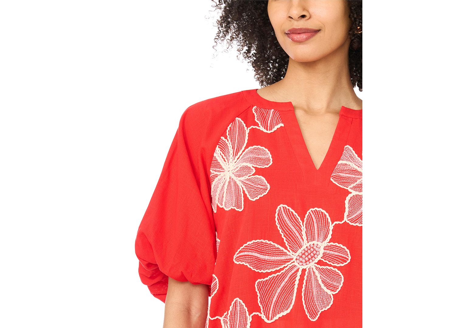 Women's Split V-Neck Top