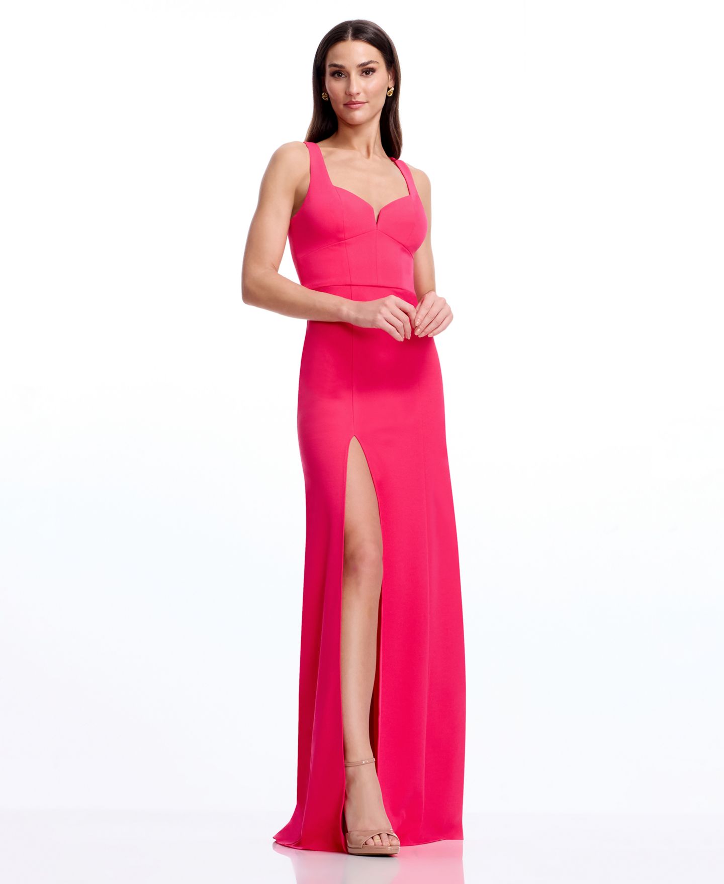Женские платья Dress the Population Nettie-Sleeveless A-Line Ball Gown, цвет: Begonia — фото 2