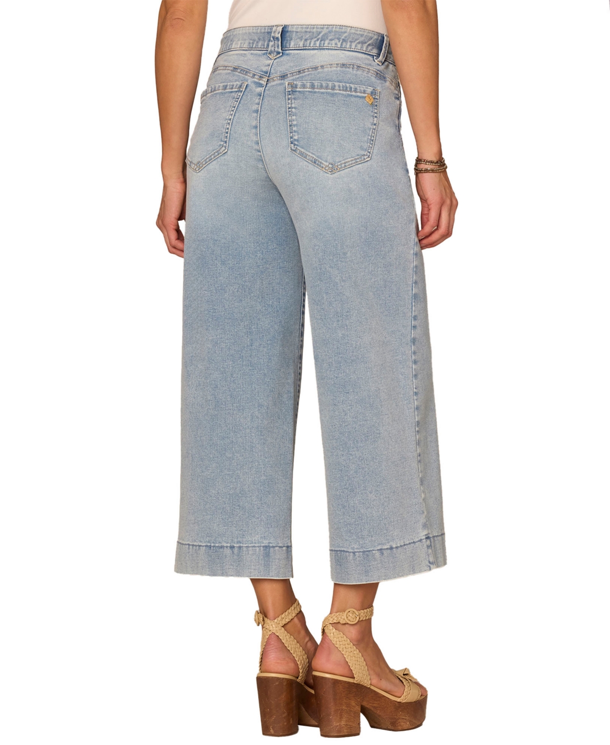 Democracy Petite High Rise Wide-Leg Crop Jeans