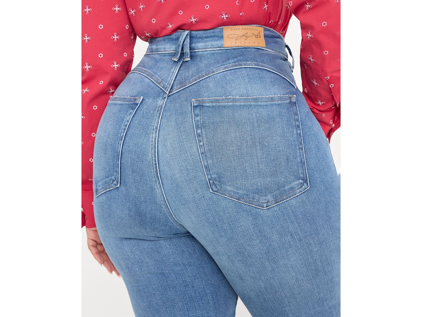 Женские джинсы Good American Dolly Joleans Mid-Rise Straight-Leg, цвет: Индиго — фото 7