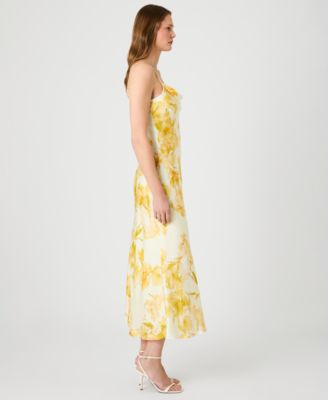 Women's Printed Cowl Neck Dress