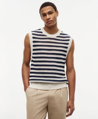 Men's Open Knit Sweater Vest