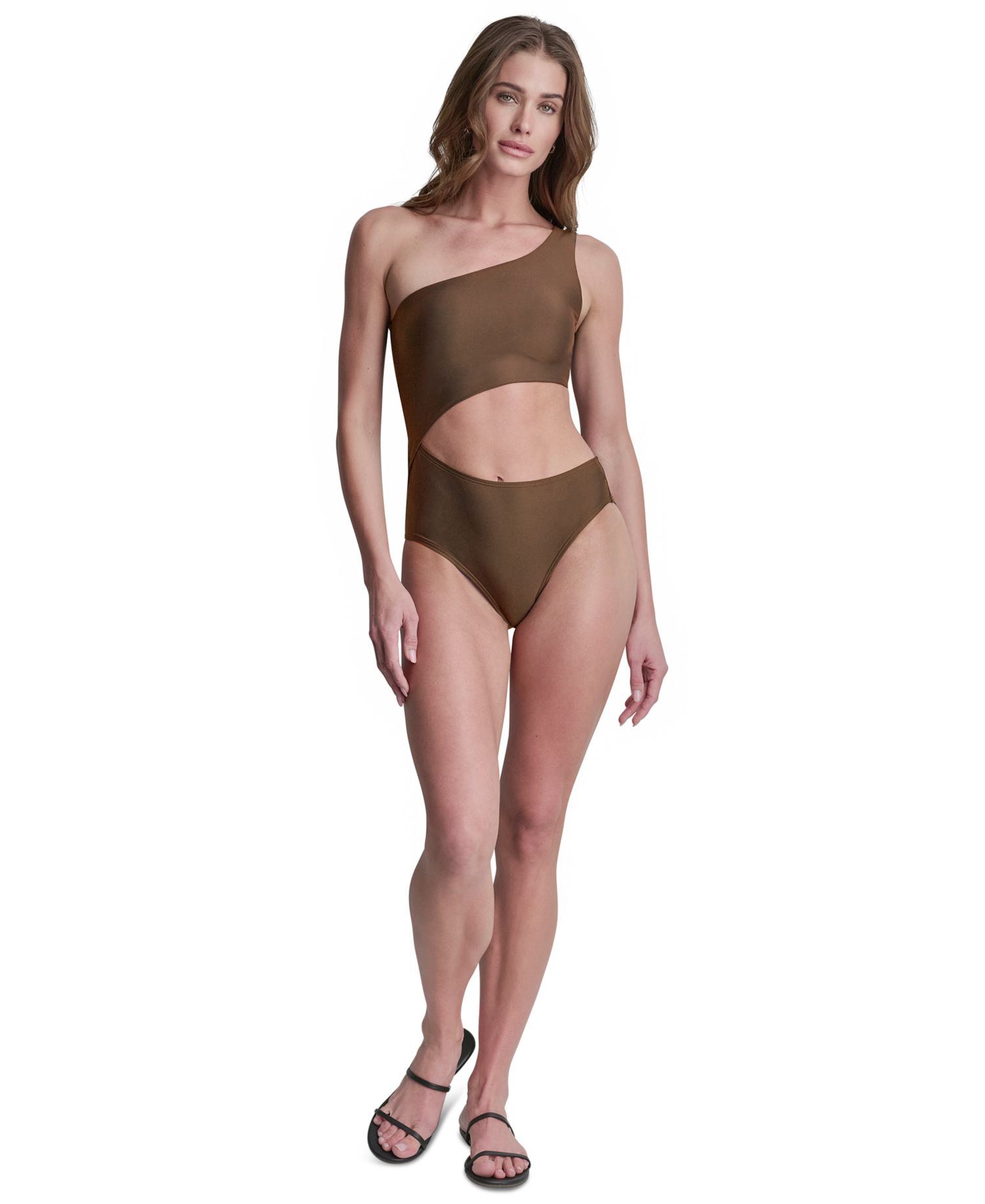 Women's One-Shoulder Cut Out One-Piece Swimsuit