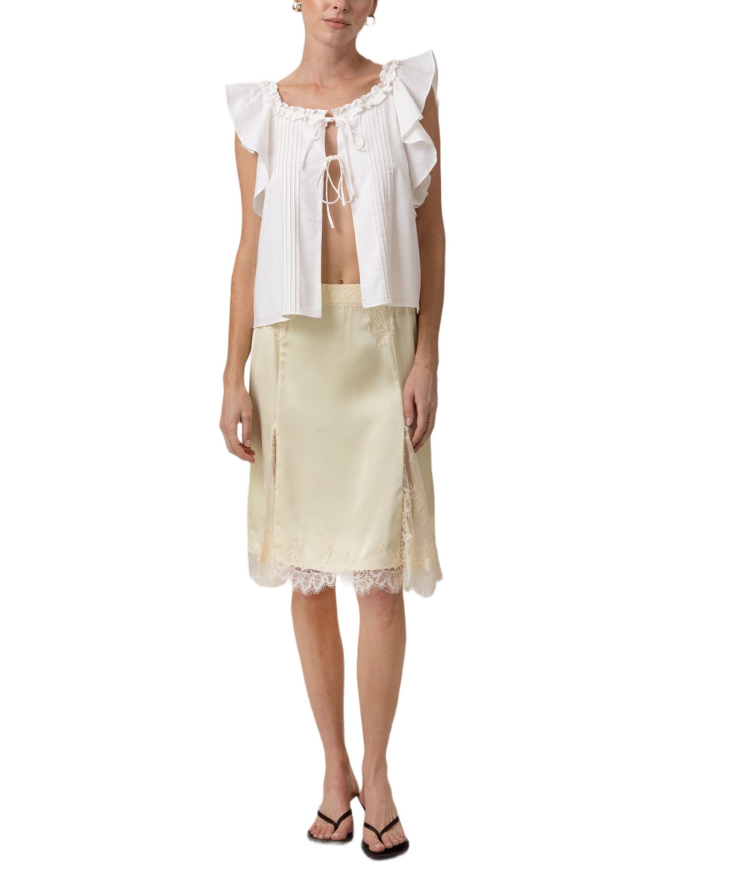Women's Emel Lace Godet Midi Skirt