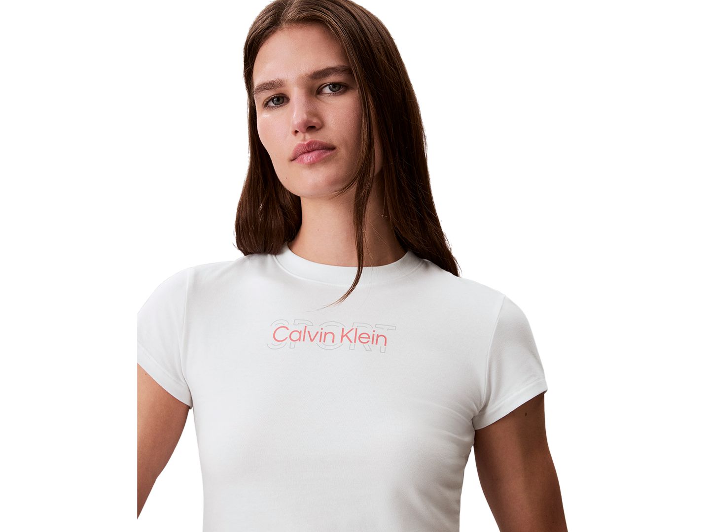 Женская футболка Calvin Klein Performance Short-Sleeve Crewneck, цвет: Белый — фото 4