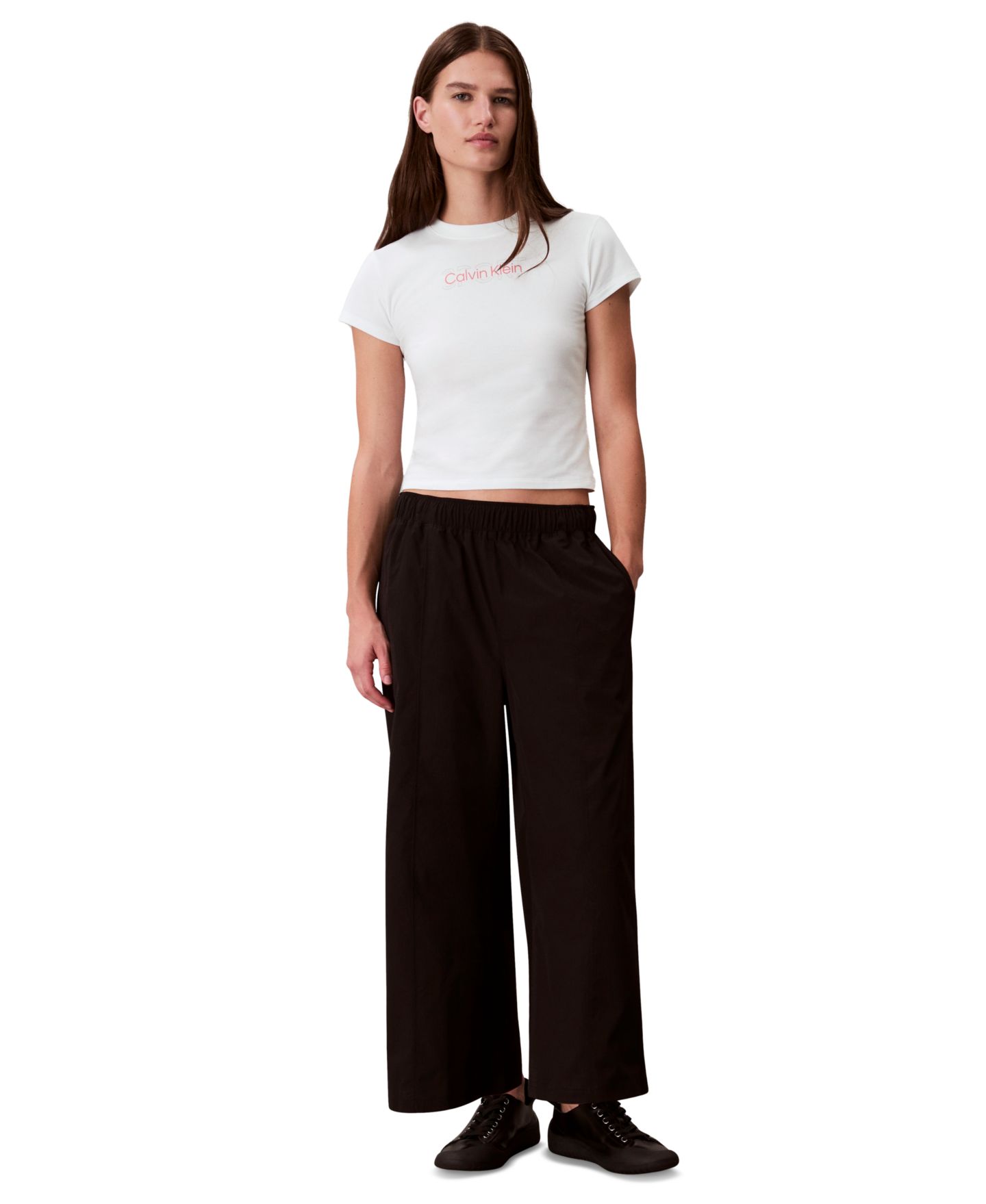 Женская футболка Calvin Klein Performance Short-Sleeve Crewneck, цвет: Белый — фото 2
