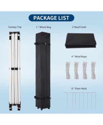 10x10 Ft Heavy-Duty Pop-Up Canopy Tent with Roller Bag, 1-Minute Setup UPF 50+ Waterproof Outdoor Sun Shade for Beach, Market and Patio