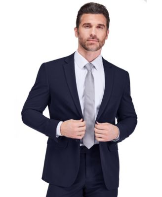 Men's 2 Piece 4 Way Stretch Notch Lapel Slim Fit Suit