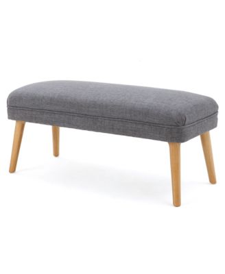 inches  Wide Linen Look Ottoman Bench Footstool